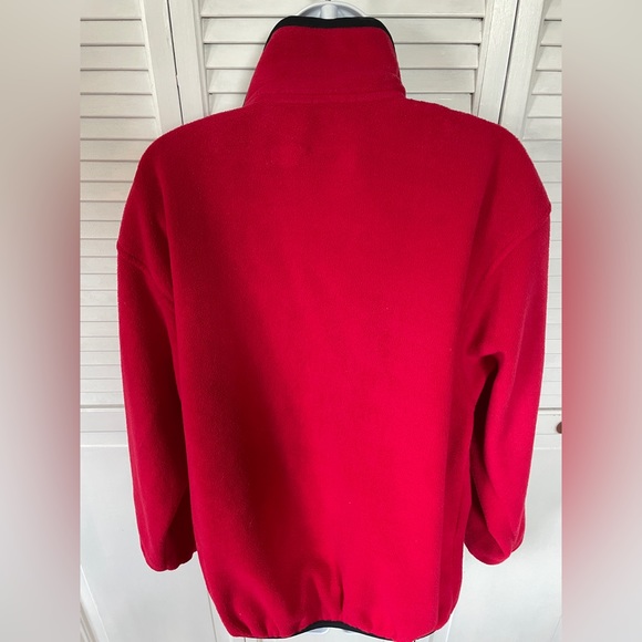 London Fog Red Fleece Full Zipper Jacket Size Medium - Picture 2 of 8